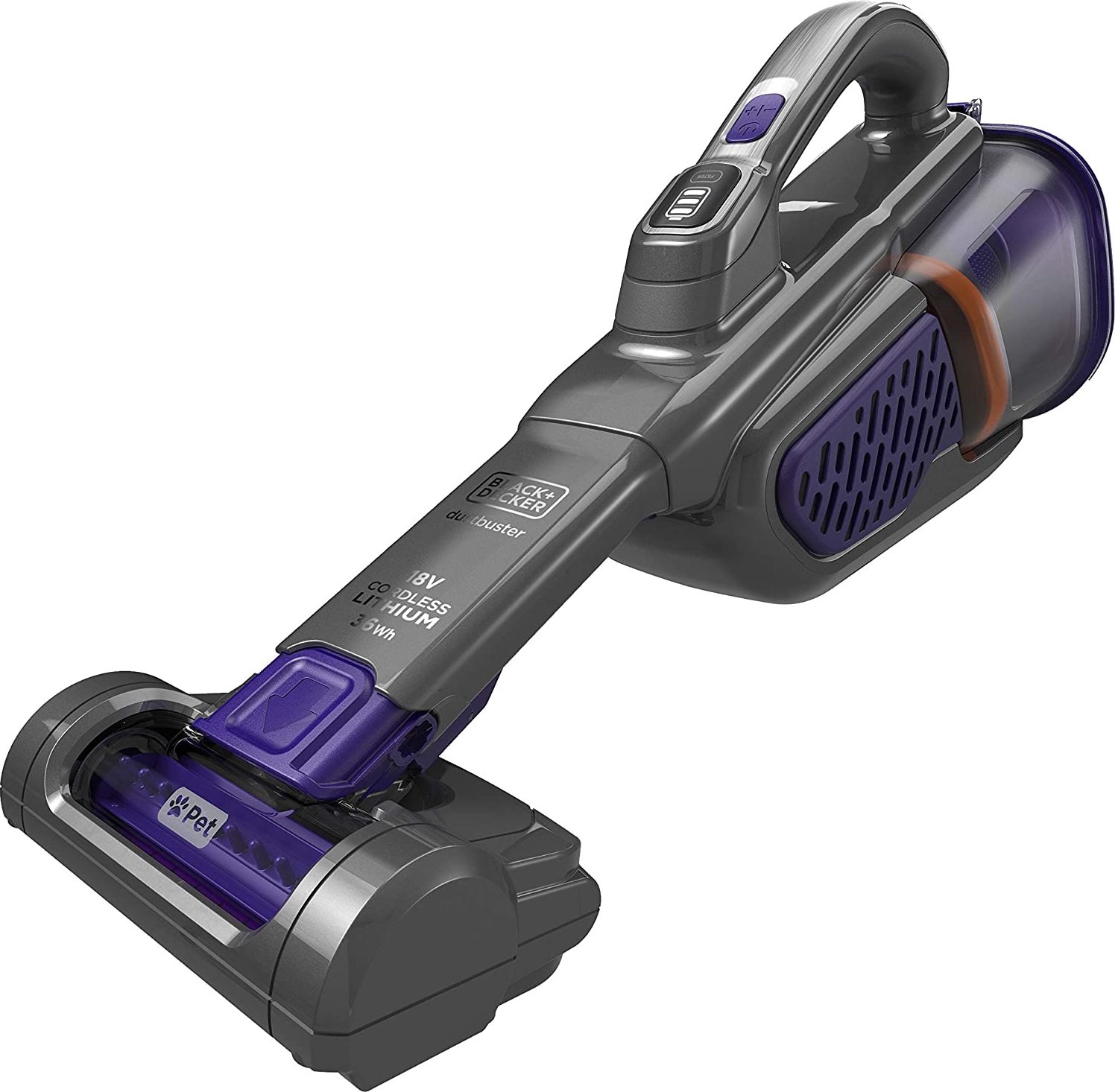 Black+Decker BHHV520BFP 18V Şarjlı Standard Girişli Pet Uzayabilen Başlıklı El Süpürgesi