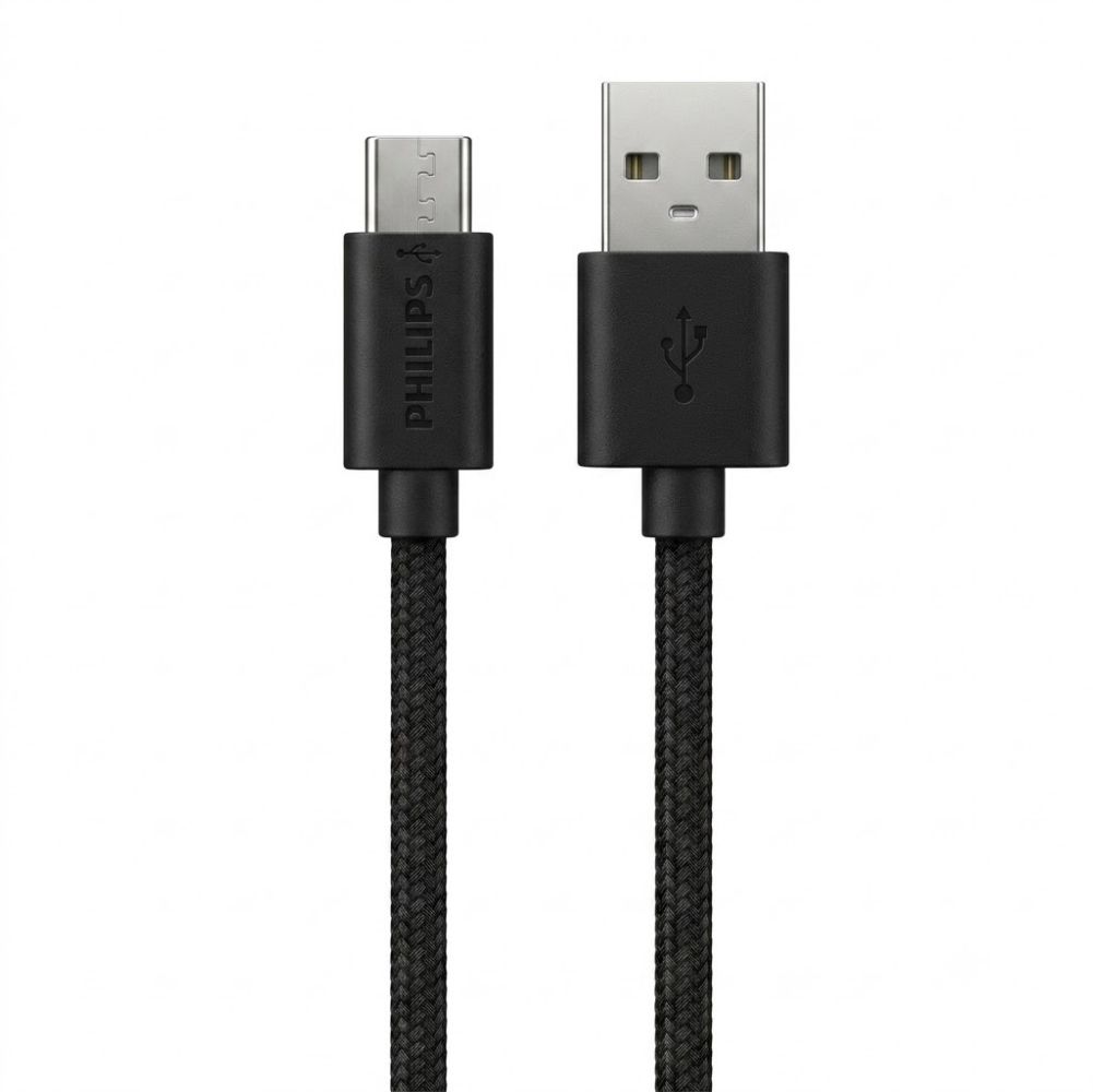 Philips UsbA to Micro 3A 45W Universal Hızlı Şarj ve Data Kablosu 2m Siyah DLC3106U