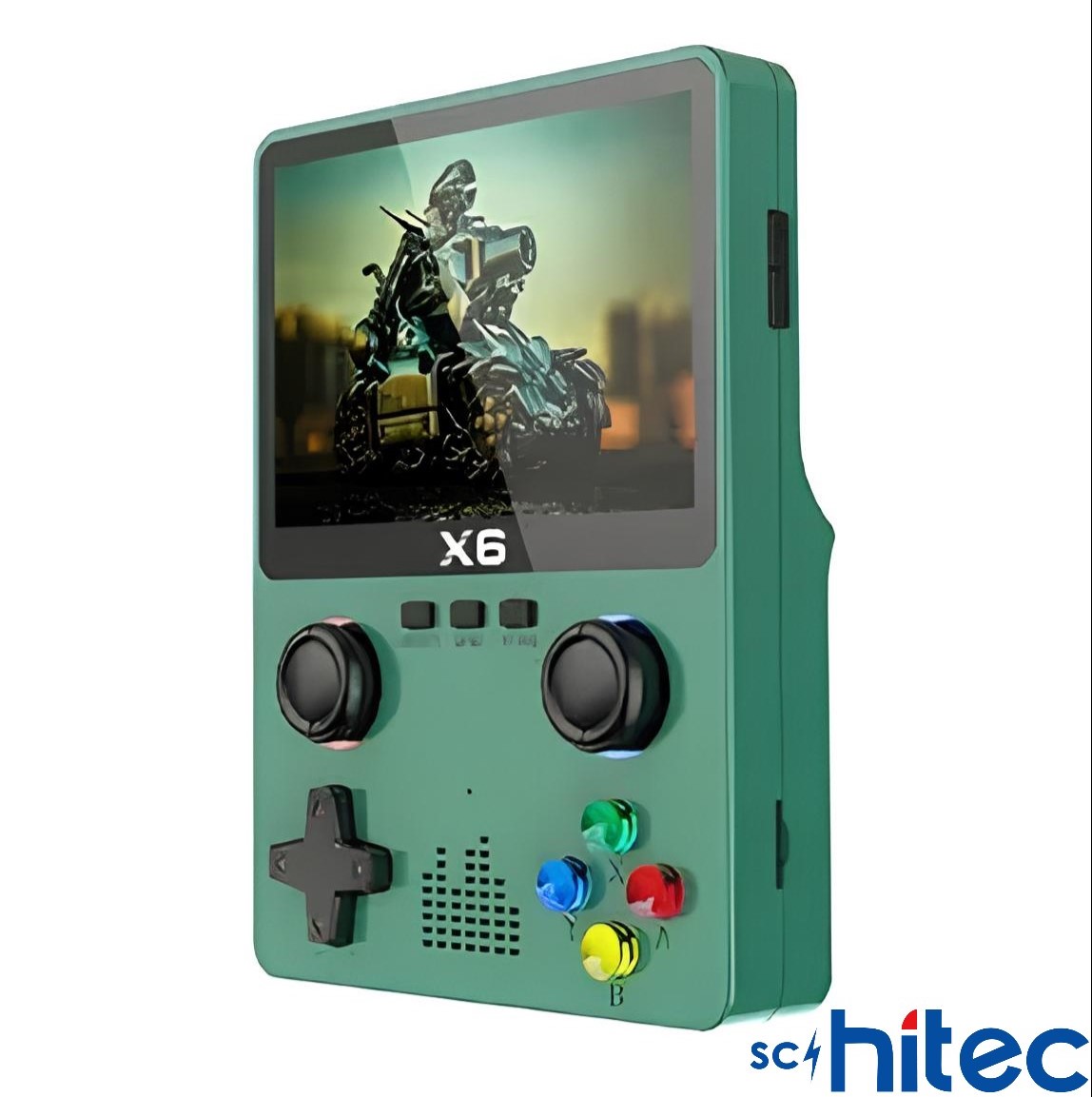 ScHitec X6 3.5inç IPS Ekran Taşınabilir Retro El Atari Oyun Konsolu 10000 Oyunlu Tv Bağlanan 32Gb Yeşil