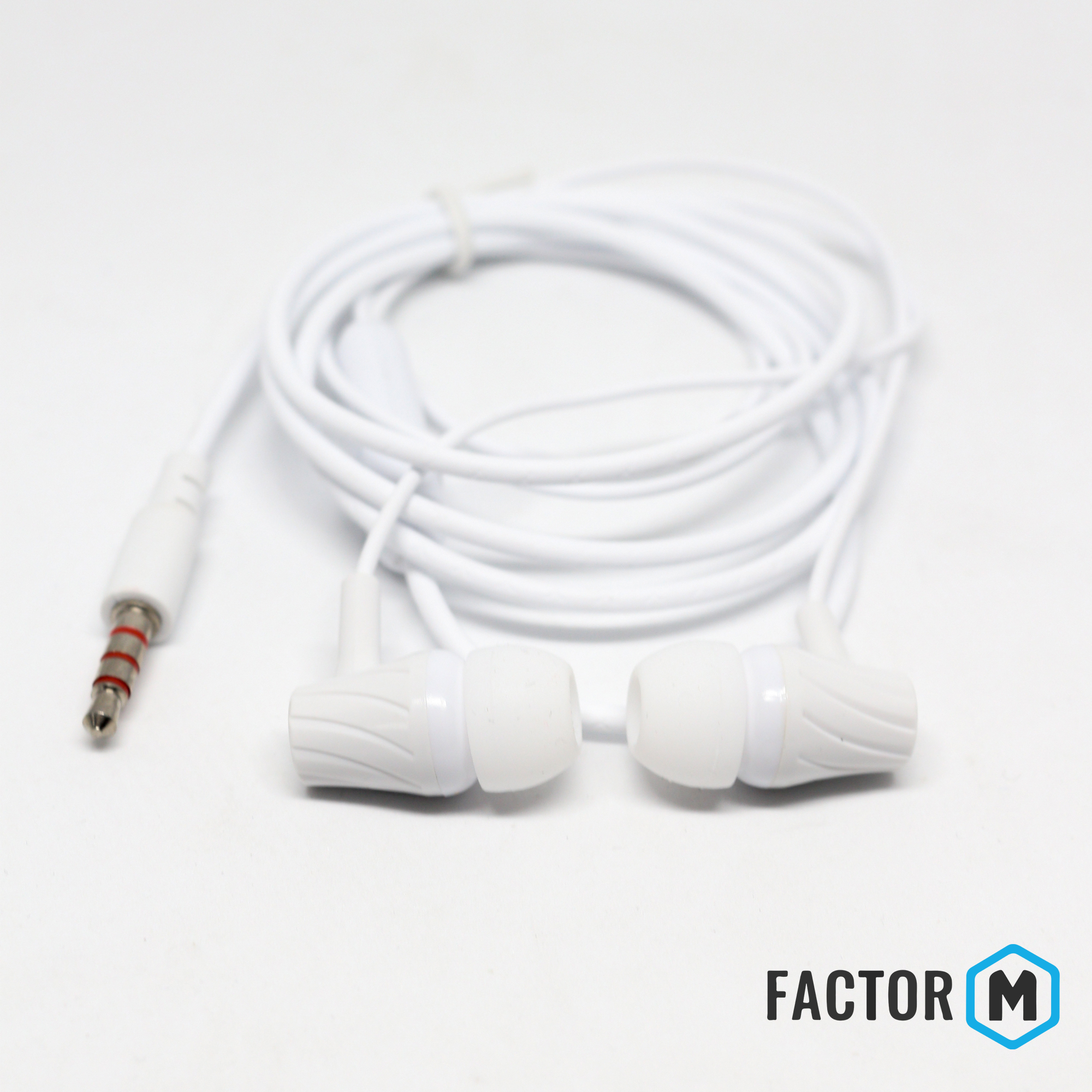Factor M FM­03 Kulakiçi Mikrofonlu Kablolu Kulaklık Beyaz (FM­FM03KB)