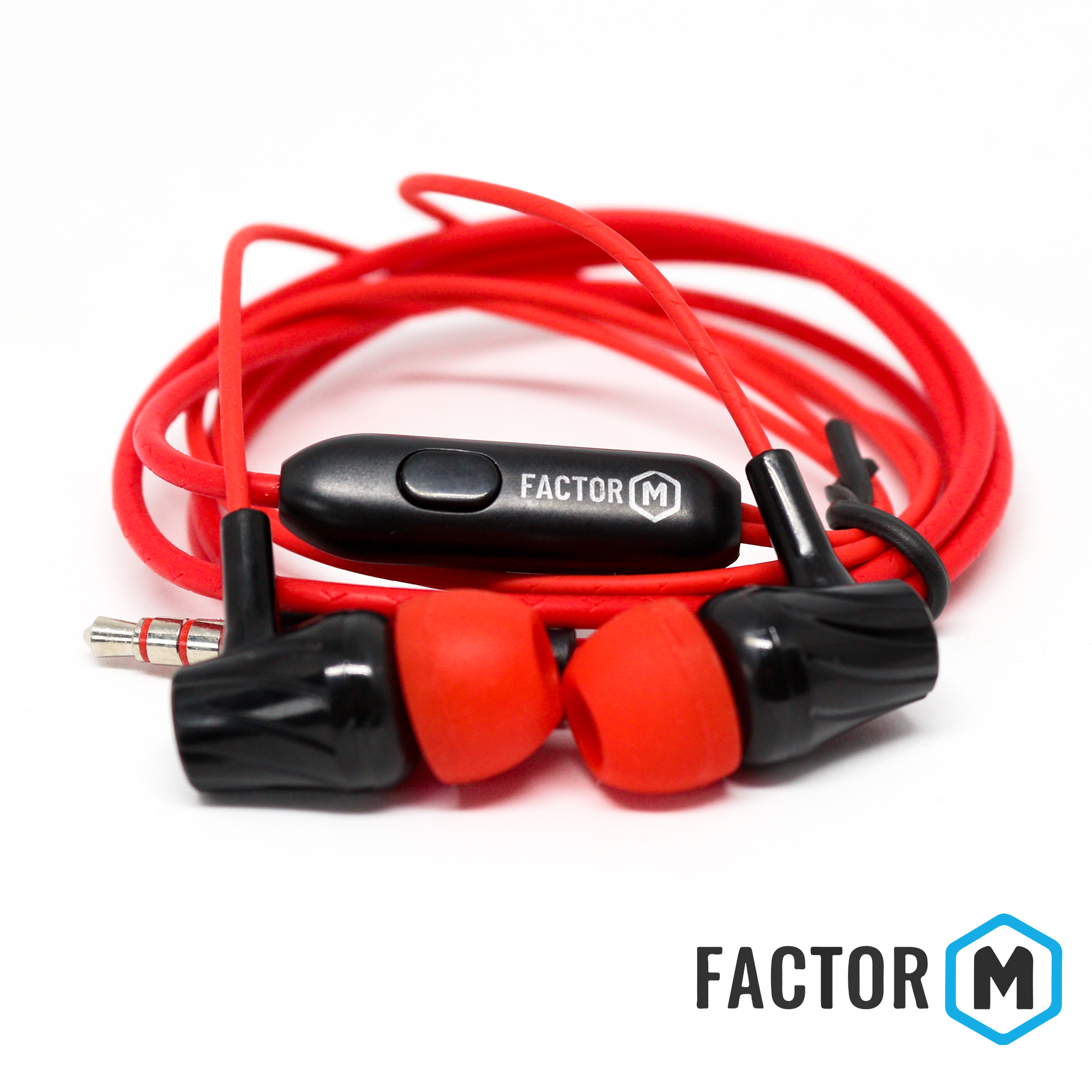 Factor M FM­03 Kulakiçi Mikrofonlu Kablolu Kulaklık Kırmızı (FM­FM03KK)
