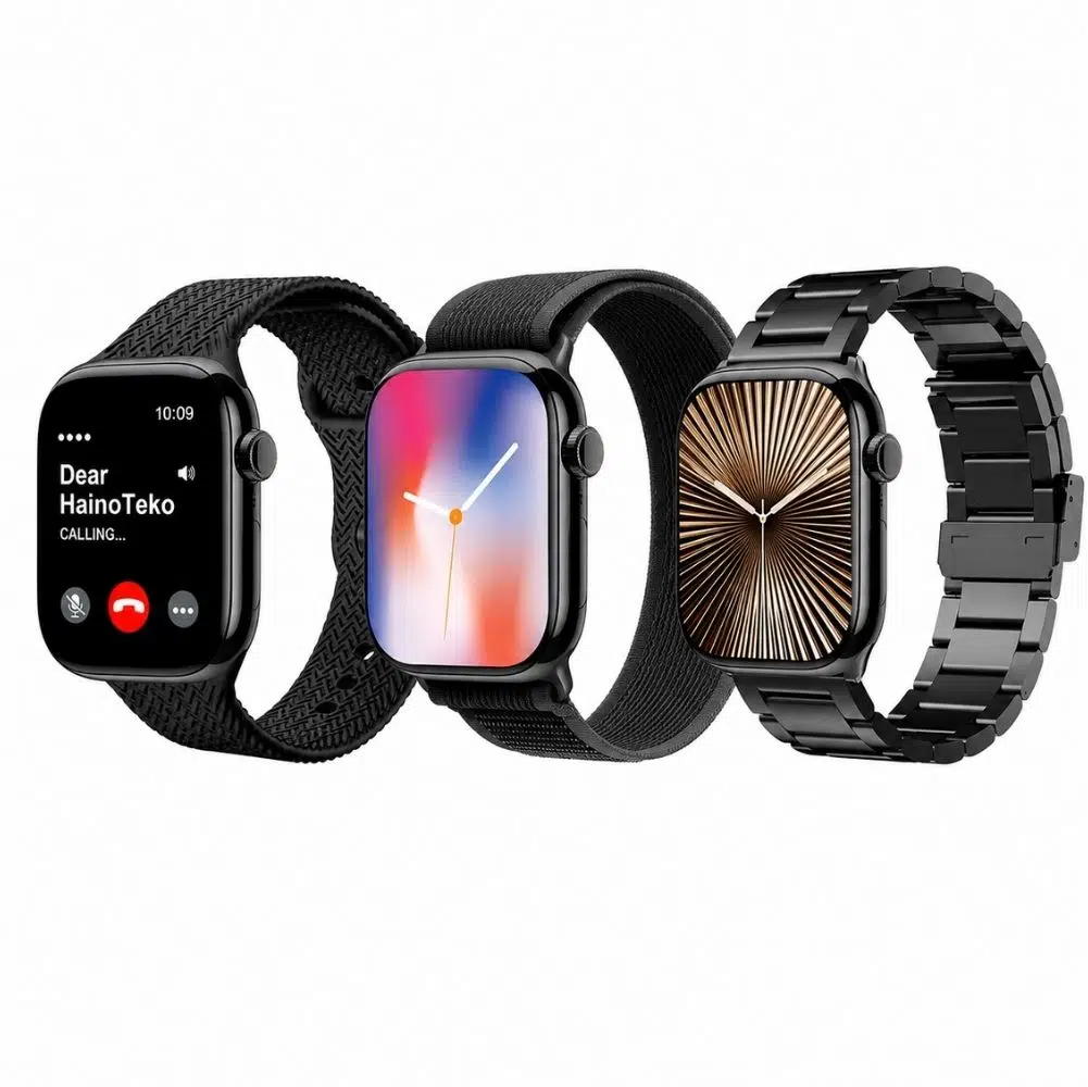 Haino Teko Watch Ultra 10 Amoled Ekran WaterProof 3 Kordonlu Akıllı Saat Siyah Teko10