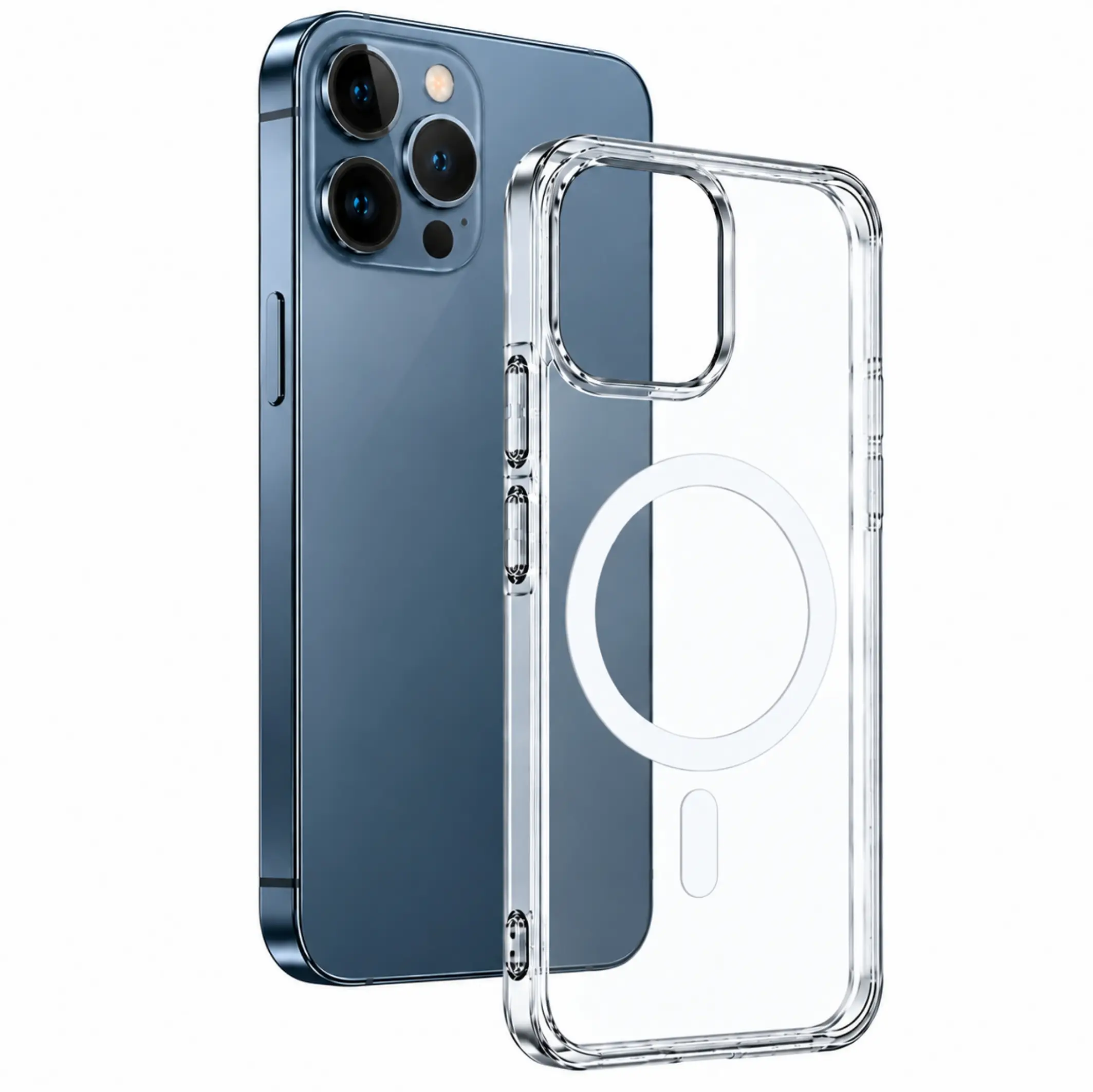 ScHitec İphone 12 Pro Max ile Uyumlu Magsafe Özellikli Şeffaf Kılıf
