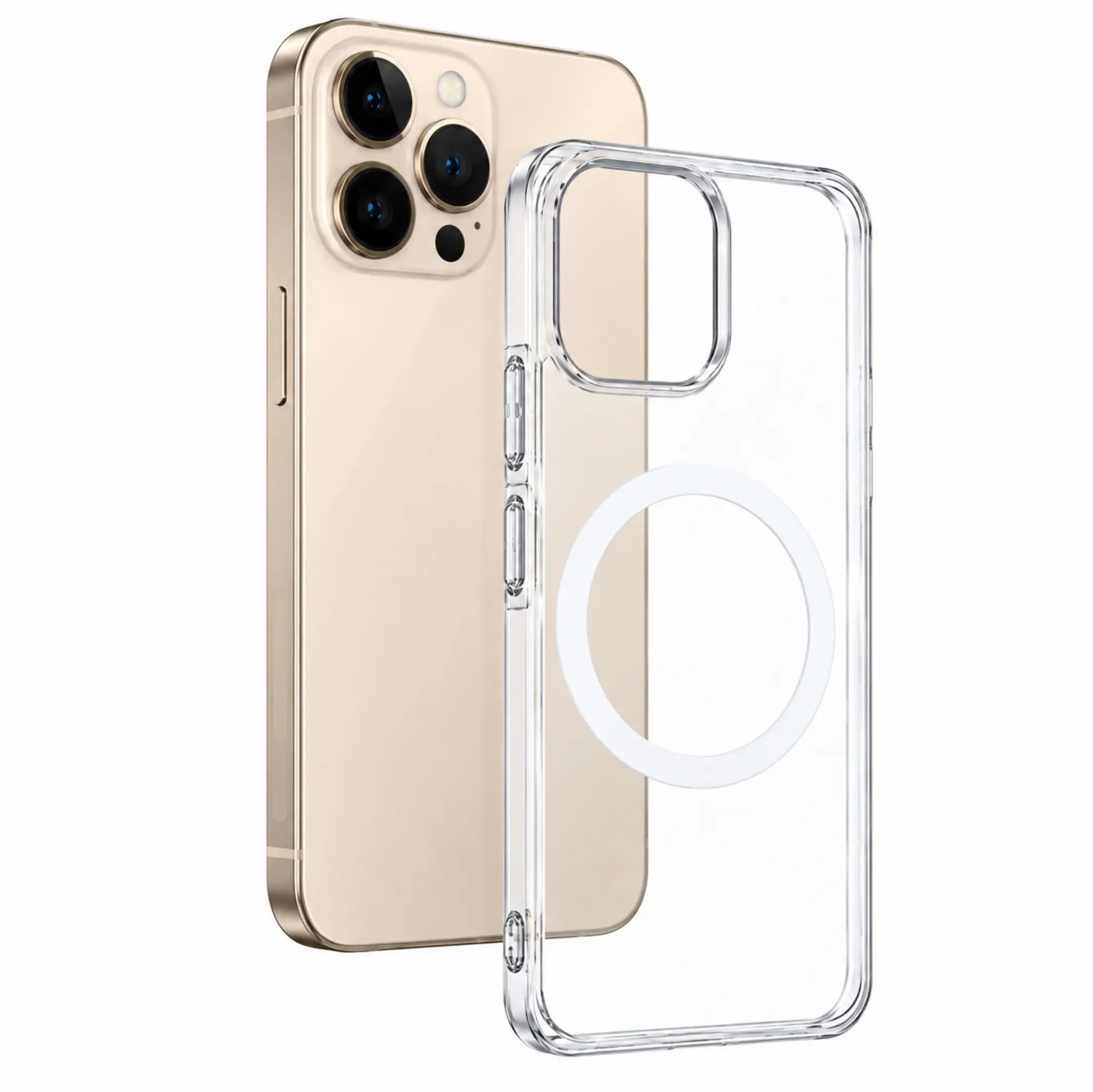 ScHitec İphone 13 Pro Max ile Uyumlu Magsafe Özellikli Şeffaf Kılıf