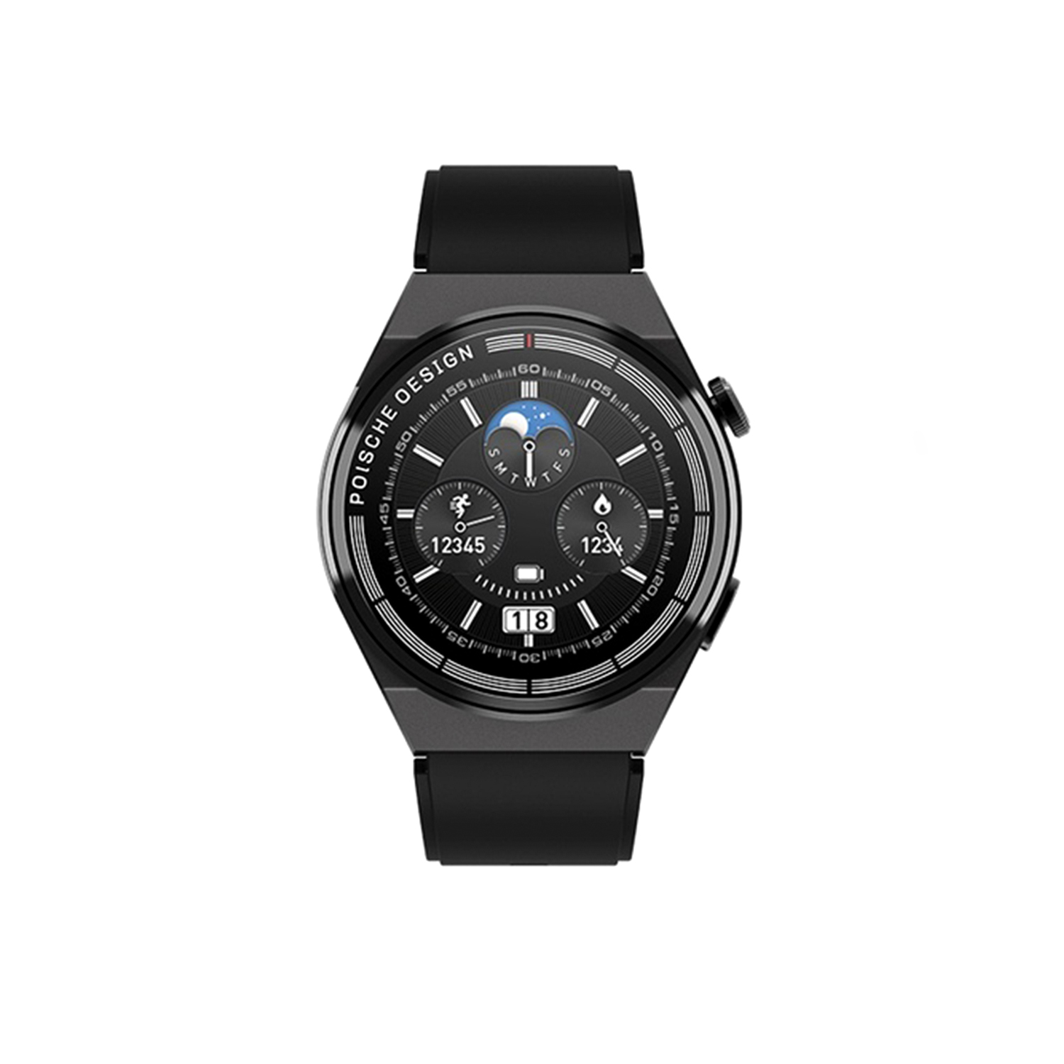Winex 2023 Watch GT3 Max Android İos HarmonyOs Uyumlu Akıllı Saat Siyah